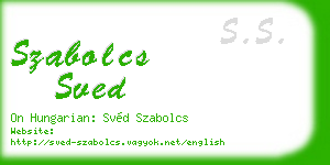 szabolcs sved business card