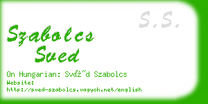 szabolcs sved business card